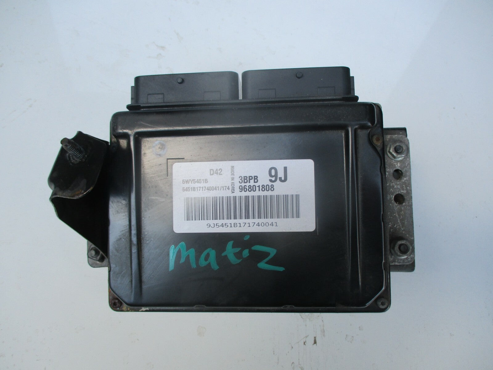 DAEWOO CHEVROLET MATIZ 2007 PETROL 1.0 ECU ENGINE CONTROL UNIT 96801808 3BPB 9J