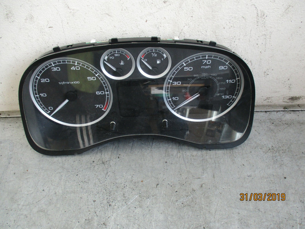 PEUGEOT 307 1.6HDI DIESEL CLOCKS SPEEDO INSTRUMENT CLUSTER 9648629780