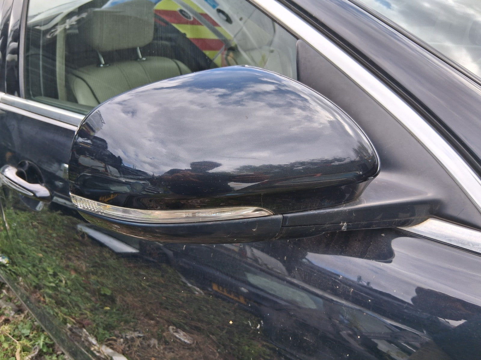 2012 JAGUAR XJ X351 OSF DRIVER SIDE FRONT RIGHT ELECTRIC WING MIRROR BLACK