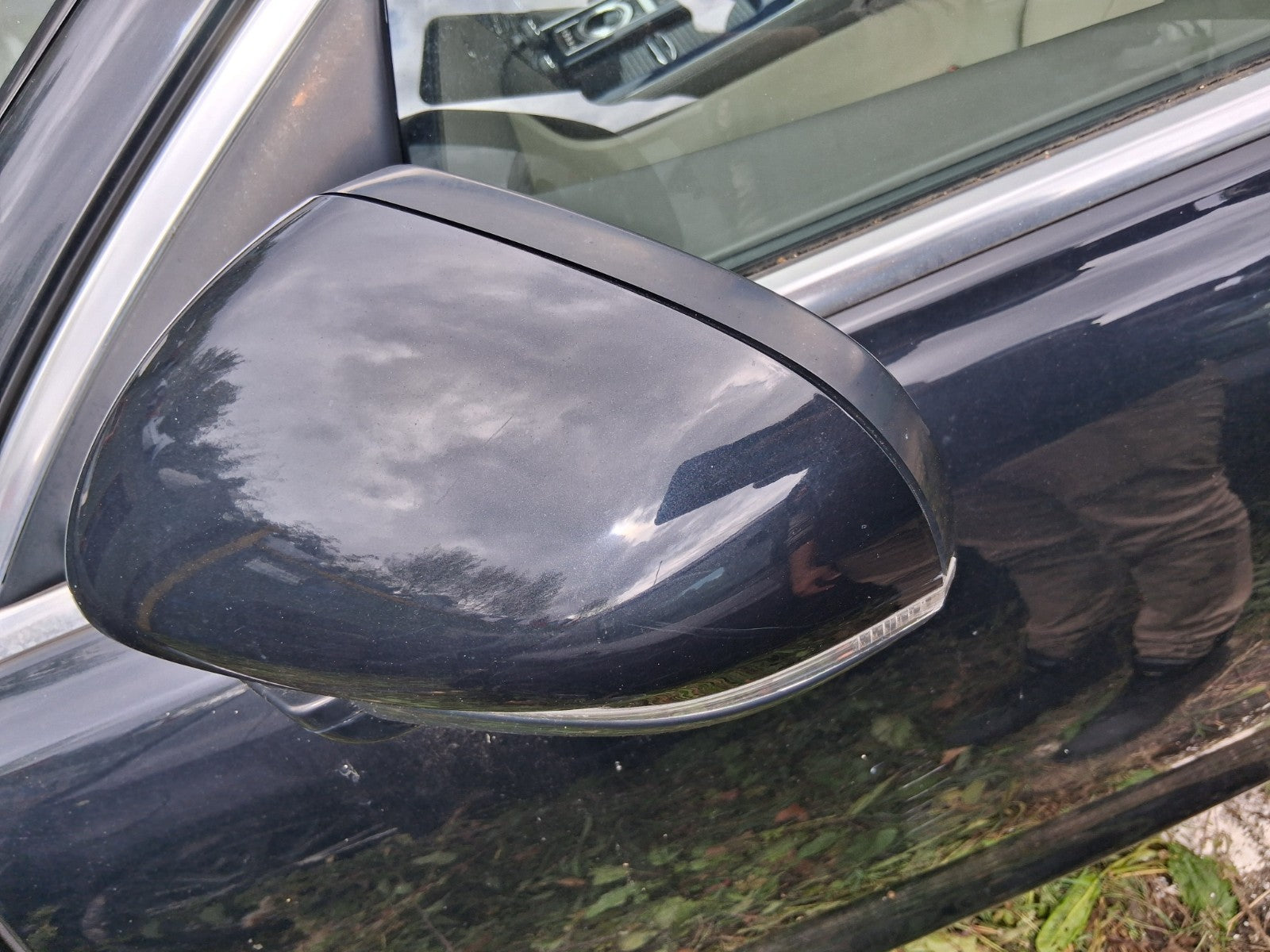 2012 JAGUAR XJ X351 NSF PASSENGER SIDE FRONT LEFT ELECTRIC WING MIRROR BLACK