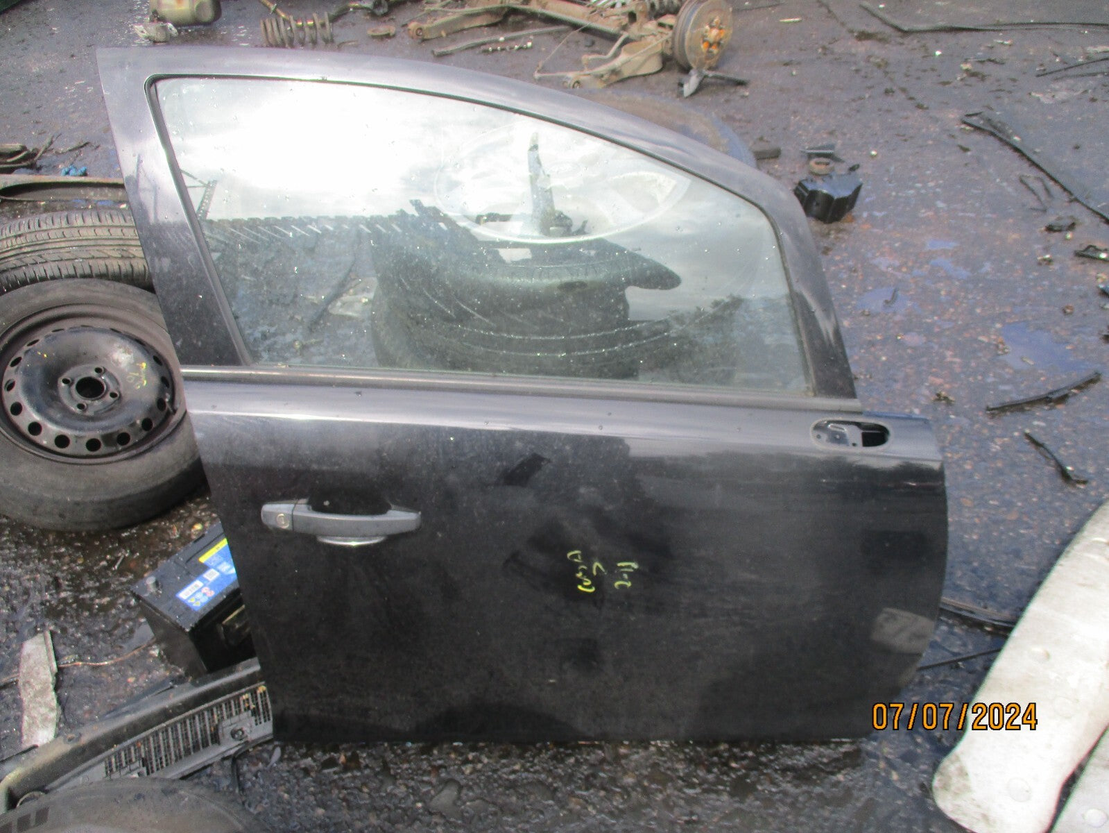 2011 VAUXHALL CORSA D 5 DOOR OSF DRIVER SIDE FRONT DOOR COMPLETE BLACK Z20R