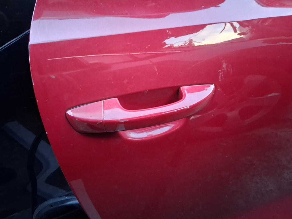 2014 VW VOLKSWAGEN SCIROCCO MK3 OS DRIVER SIDE EXTERIOR DOOR HANDLE RED