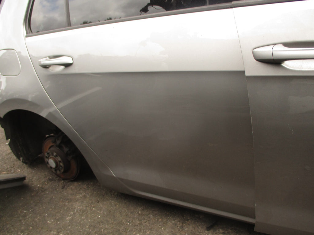 2014 VOLKSWAGEN GOLF MK7 OSR DRIVER SIDE REAR RIGHT BARE DOOR SILVER LB7W