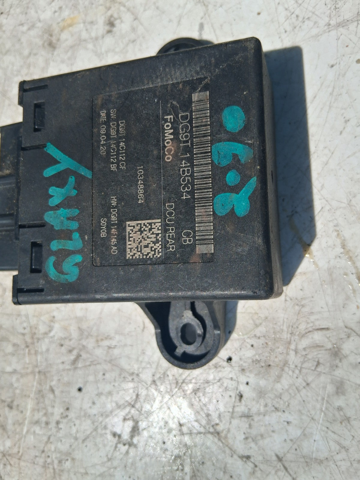 2019 FORD GALAXY MK4 OSR DRIVER SIDE REAR RIGHT DOOR CONTROL MODULE DG9T14B534