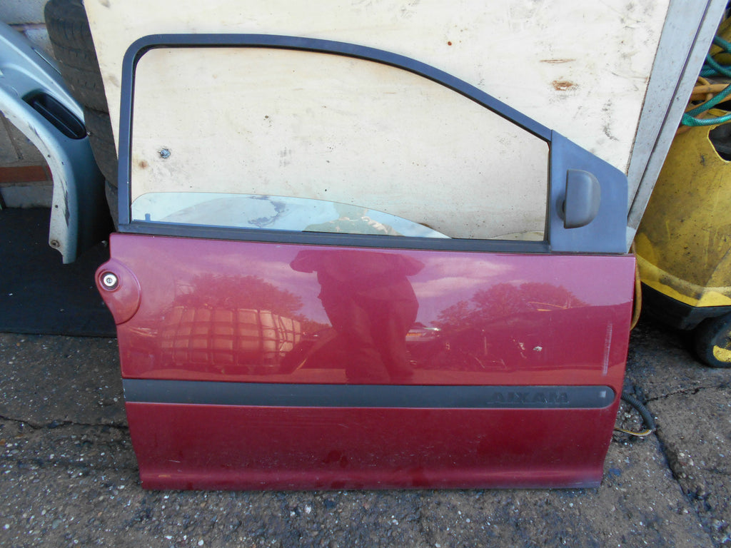 AIXAM 500 D V REG 1999 3 DOOR OS DRIVER SIDE DOOR COMPLETE RED BURGUNDY