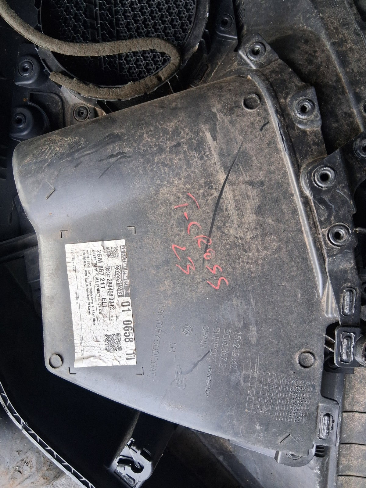 2023 VOLKSWAGEN T CROSS NSR REAR PASSENGER SIDE REAR LEFT DOOR CARD 2GM867211