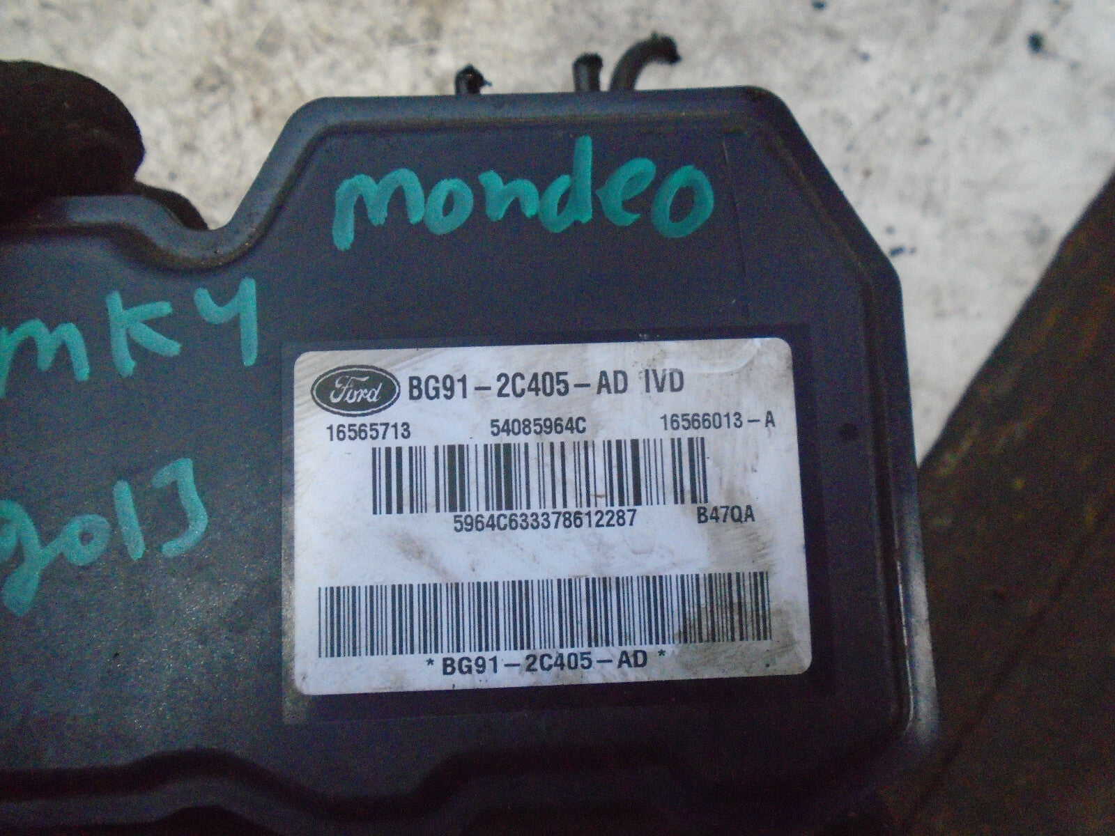 FORD MONDEO MK4 2013 2.0 DIESEL ABS PUMP & MODULATOR BG912C405AD