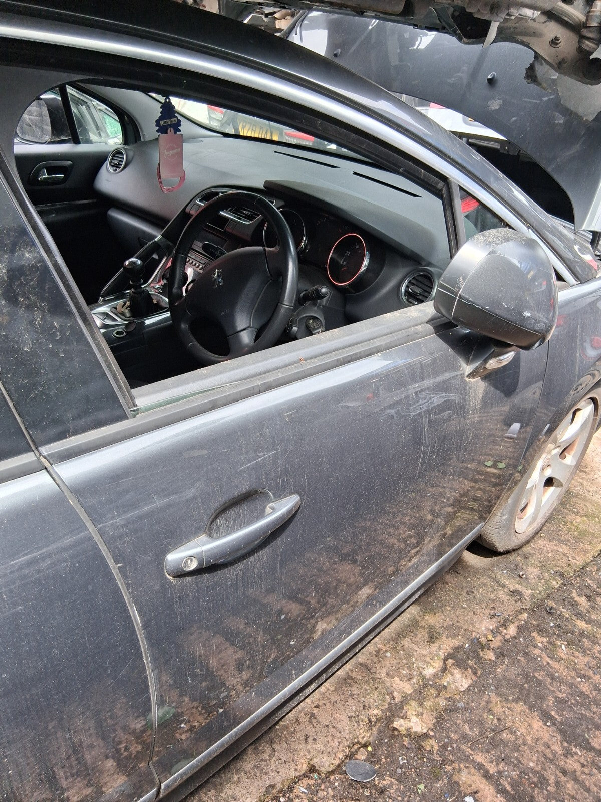 2012 PEUGEOT 3008 MK1 OSF DRIVER SIDE FRONT RIGHT BARE DOOR GRIS SHARK KTPD