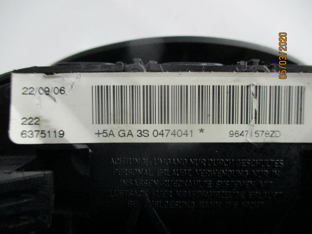 CITROEN C4 COUPE 2007 STEERING DRIVING WHEEL AIRBAG AIR BAG UNIT 96471578ZD