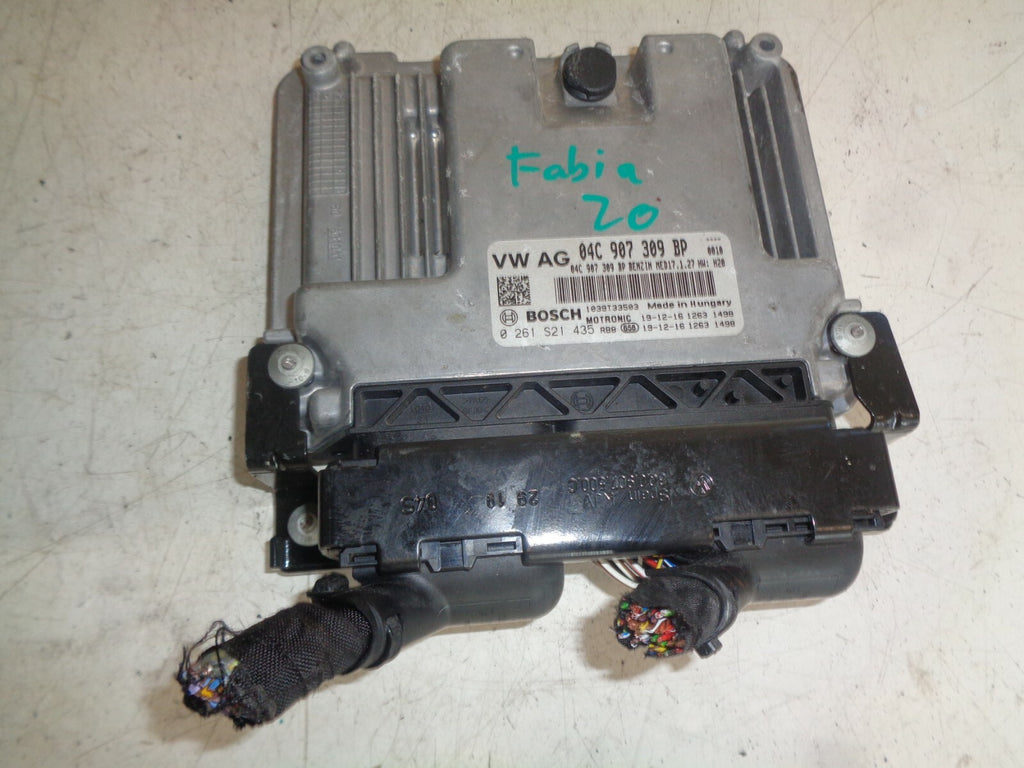 SKODA FABIA 2020 MK3 1.0 PETROL CU ENGINE CONTROL MODULE UNIT 04C907309BP