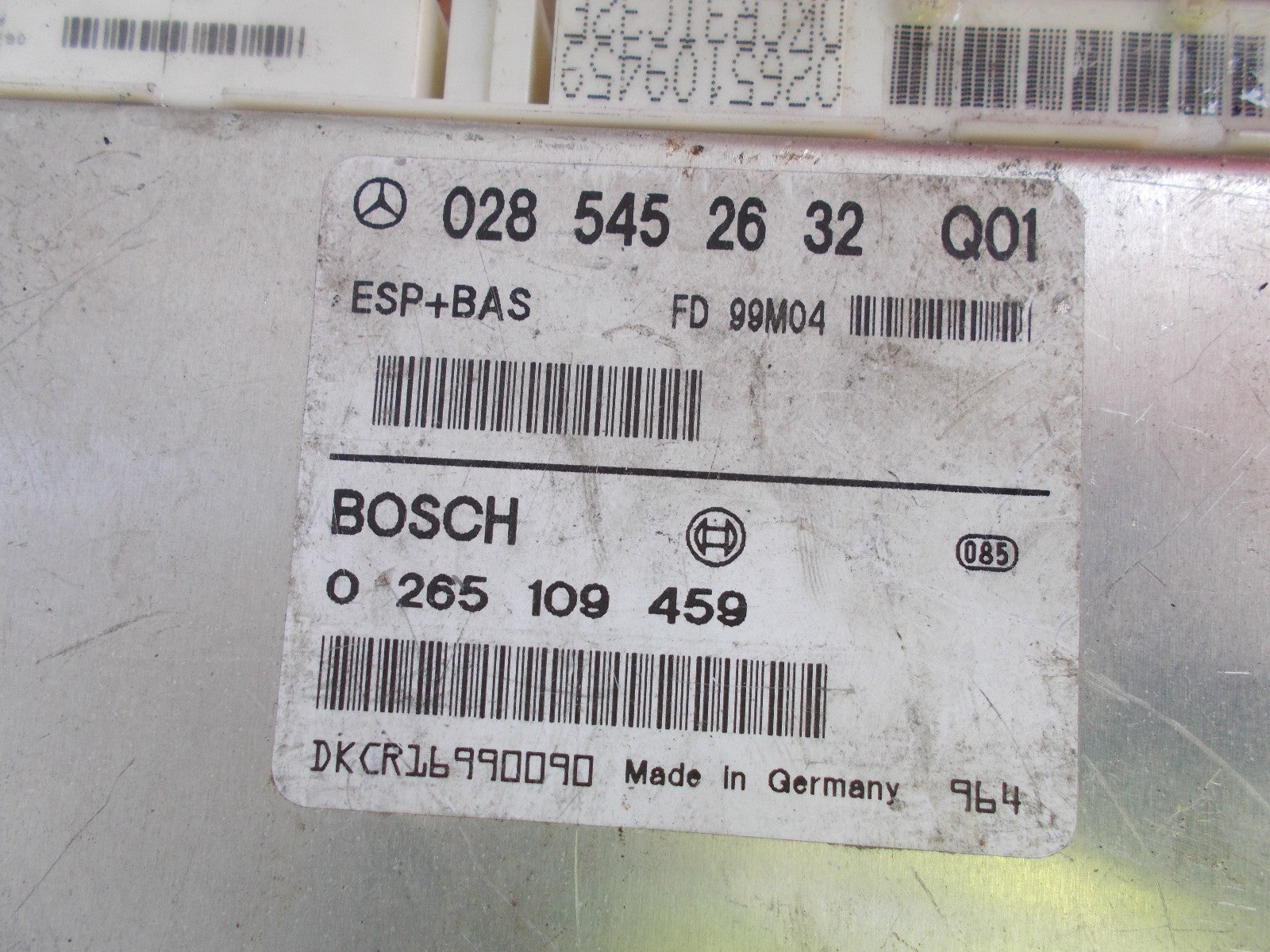 2004 MERCEDES A160 1.6 BRAKE CONTROL UNIT ESP BAS 0285452632  0265109459