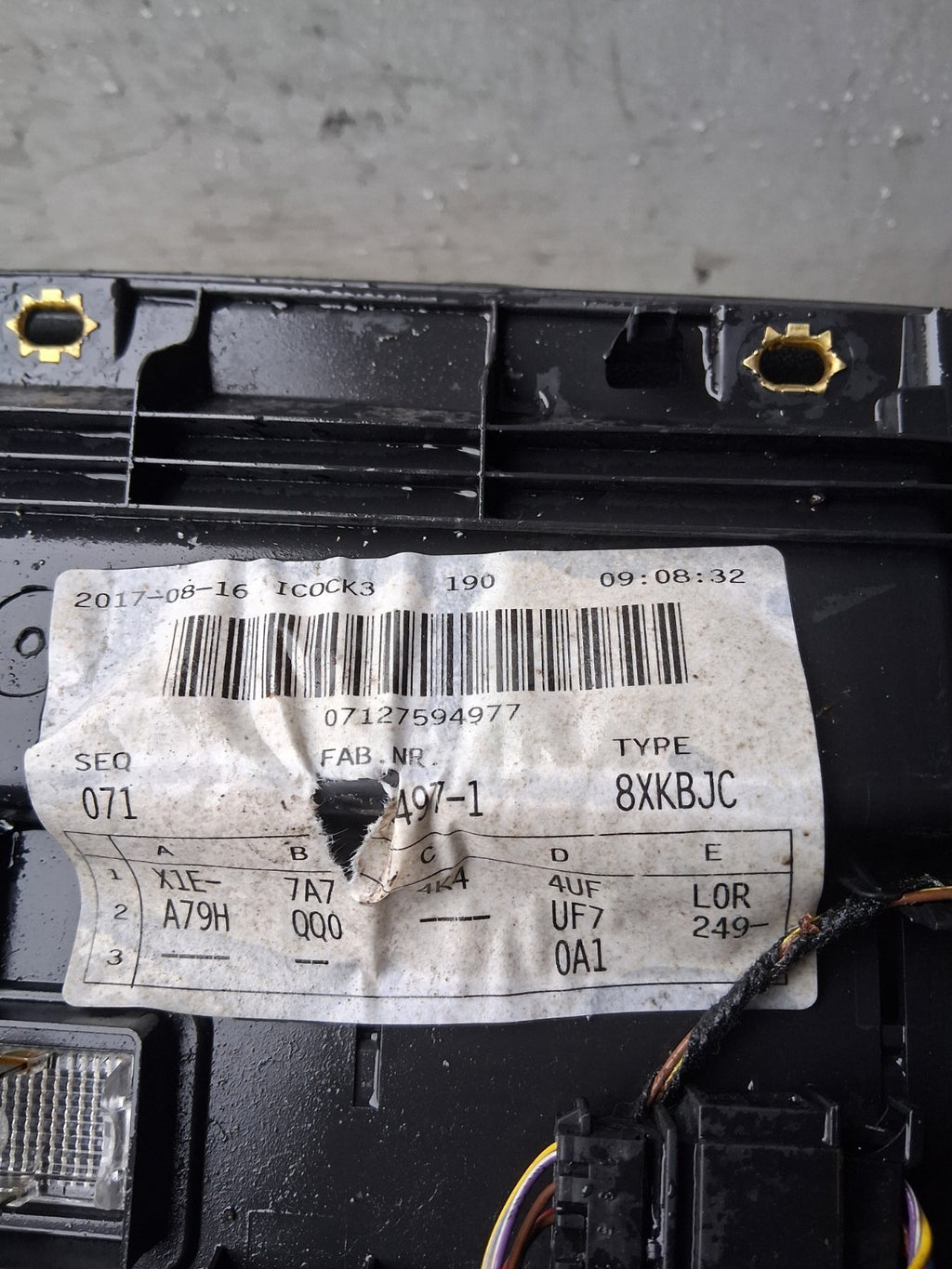 2015 AUDI A1 SIDE FRONT STORAGE COMPARTMENT GLOVEBOX 8X2857035A