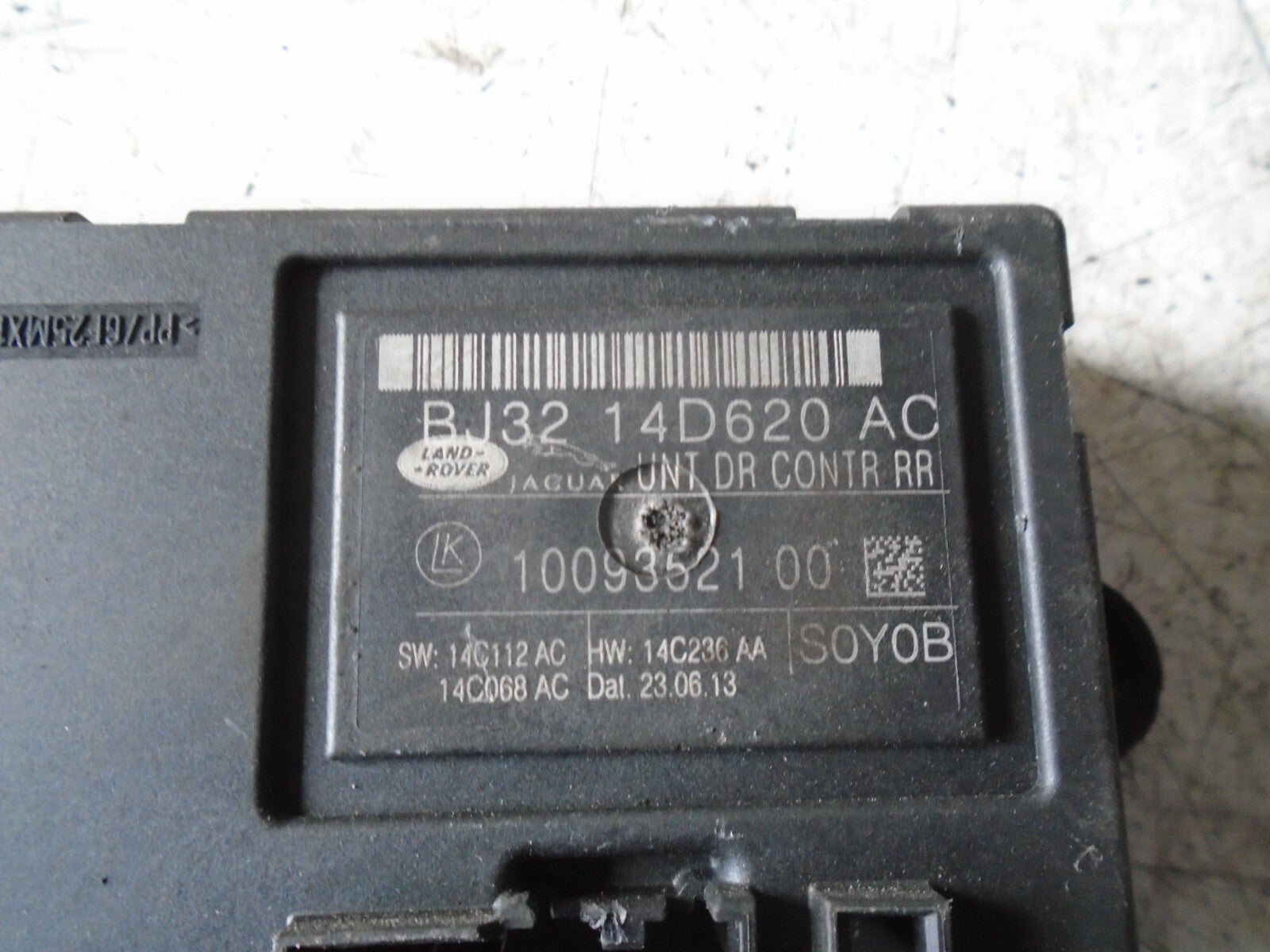 RANGE ROVER EVOQUE 2013 L538 OSR REAR DRIVER SIDE DOOR CONTROL MODULE BJ3214D620