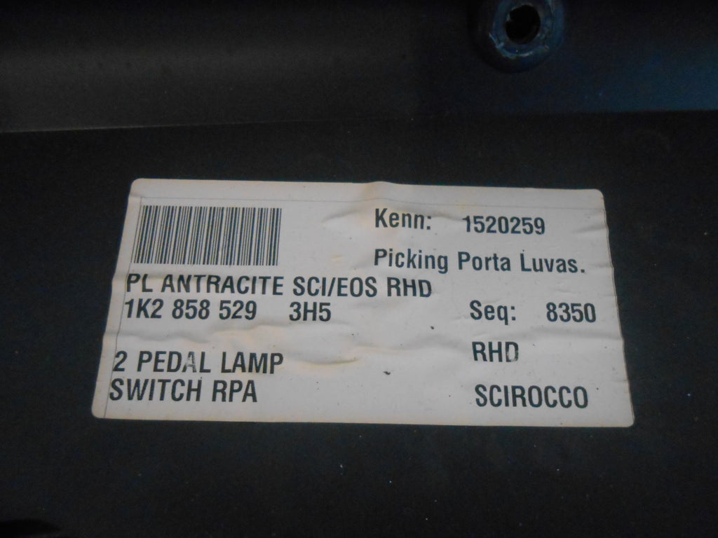 VW VOLKSWAGEN SCIROCCO 137 (MK3) NS PASSENGER SIDE GLOVE BOX 1K2858529