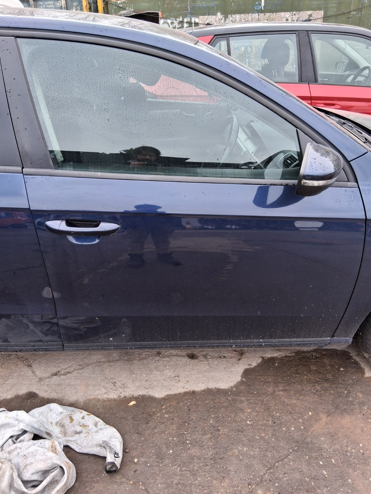 2014 VW VOLKSWAGEN PASSAT B7 SALOON OSF DRIVER SIDE FRONT RIGHT BARE DOOR BLUE
