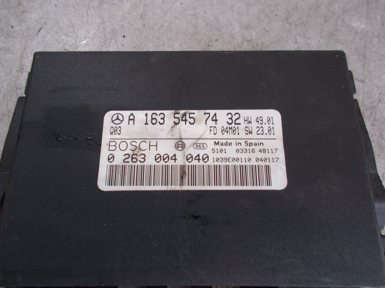MERCEDES BENZ ML 2003 PARKING SENSOR ECU 1635457432