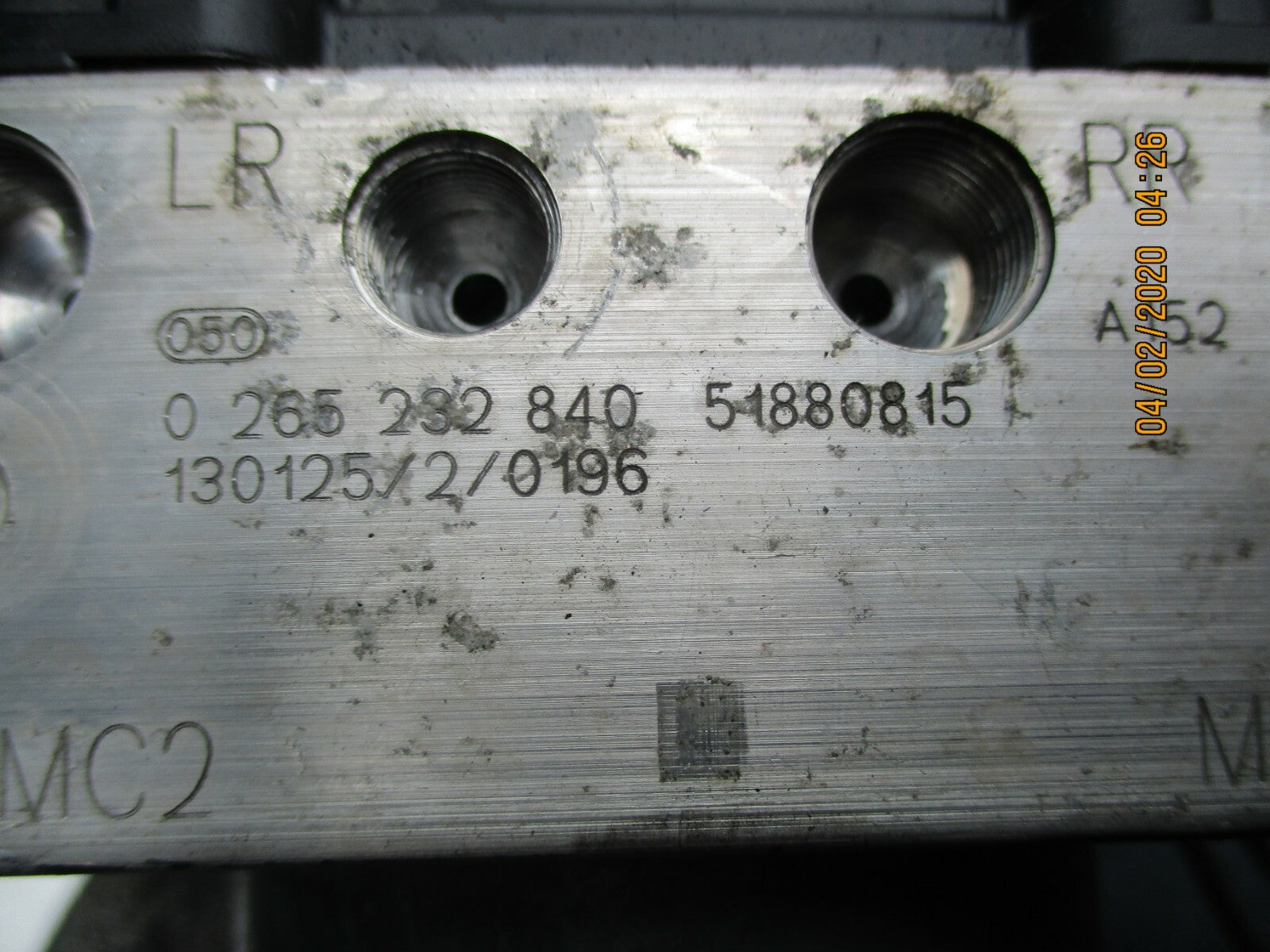 FIAT 500 2009 ABS BRAKE PUMP MOTOR CONTROLLER MODULE UNIT 0265801087