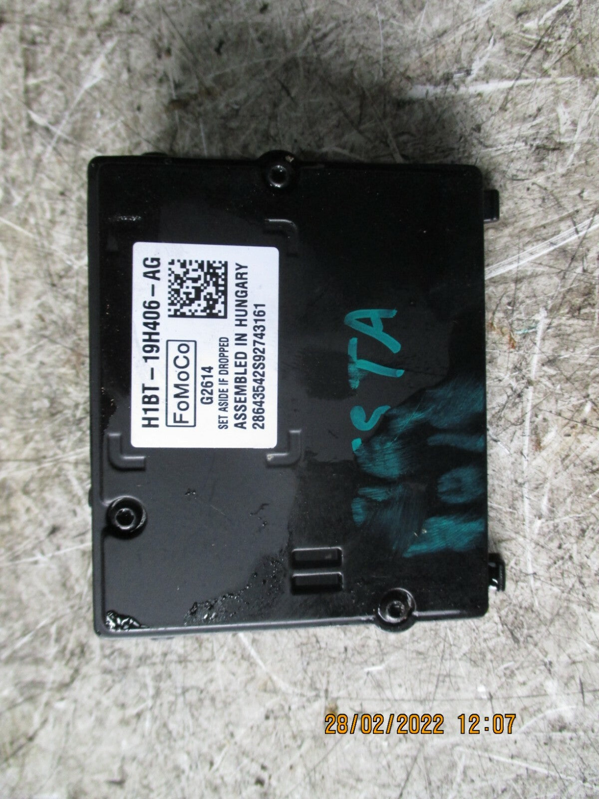 FORD FIESTA 2019 MK8 FRONT WINDSCREEN CAMERA MODULE H1BT-19H406-AG