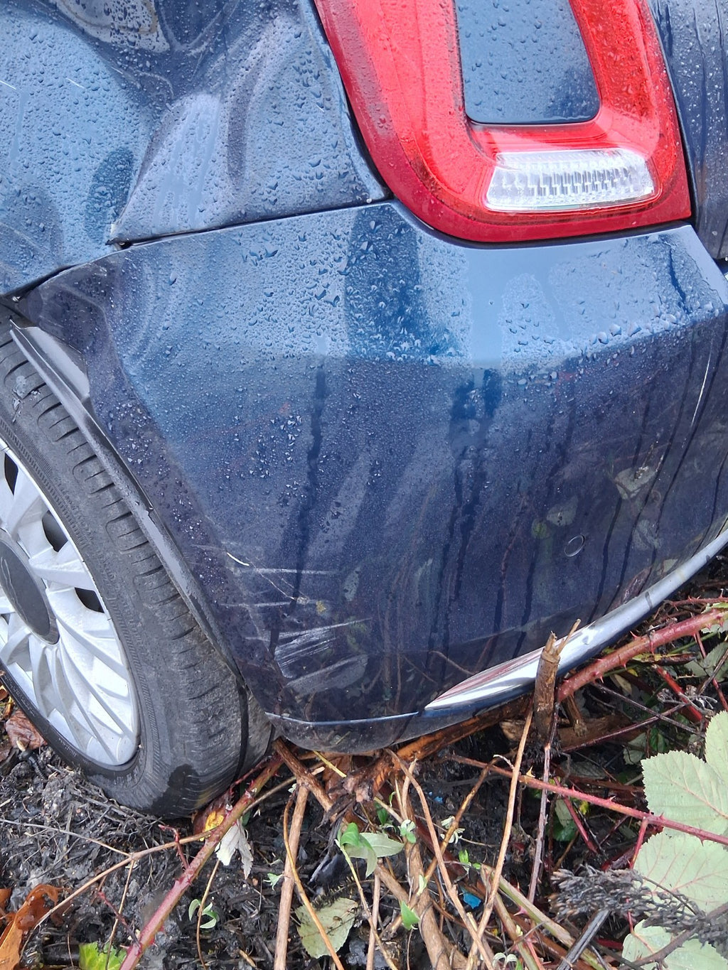 2023 FIAT 500 MHEV COMPLETE REAR BUMPER BLUE