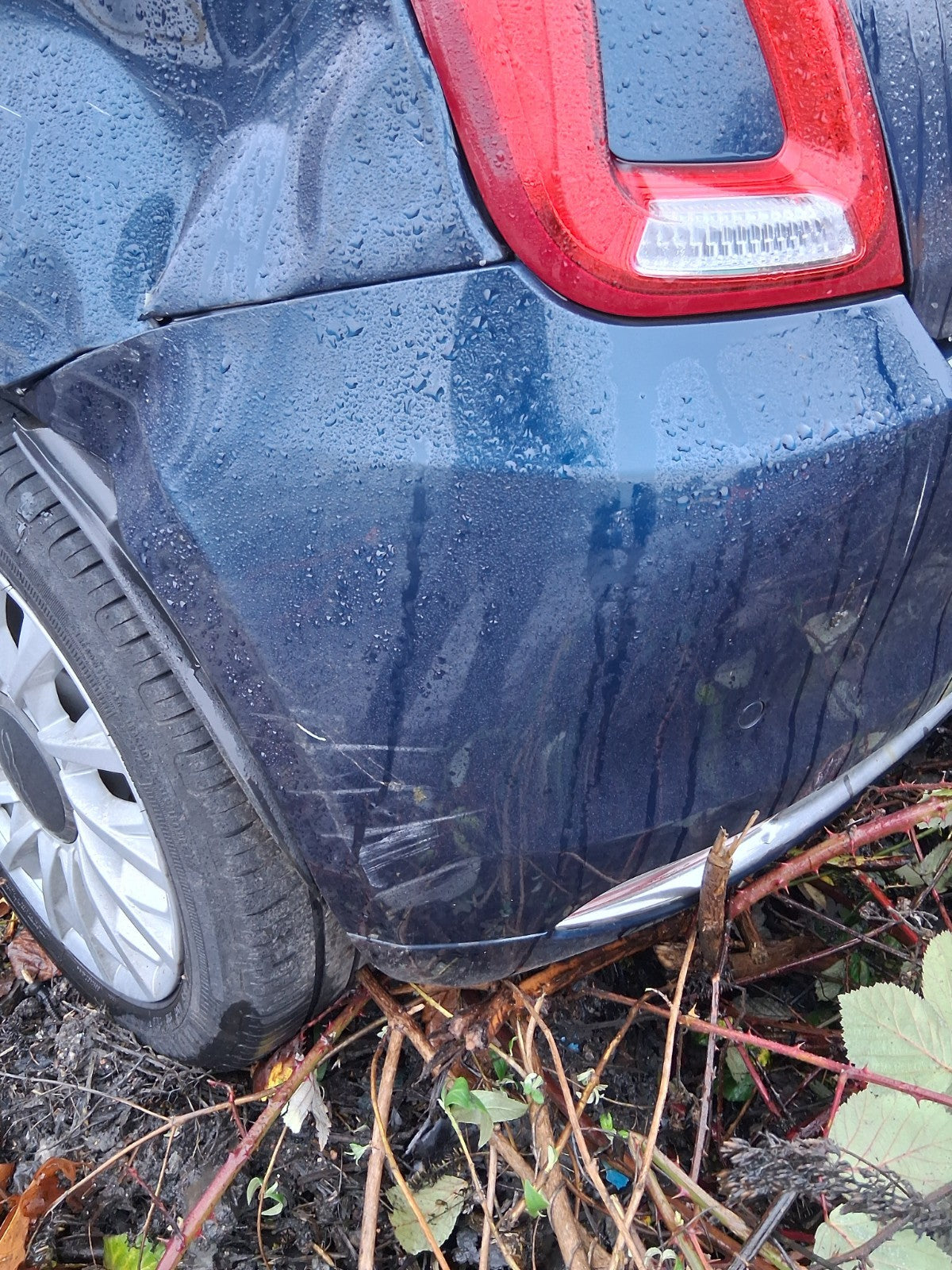 2023 FIAT 500 MHEV COMPLETE REAR BUMPER BLUE