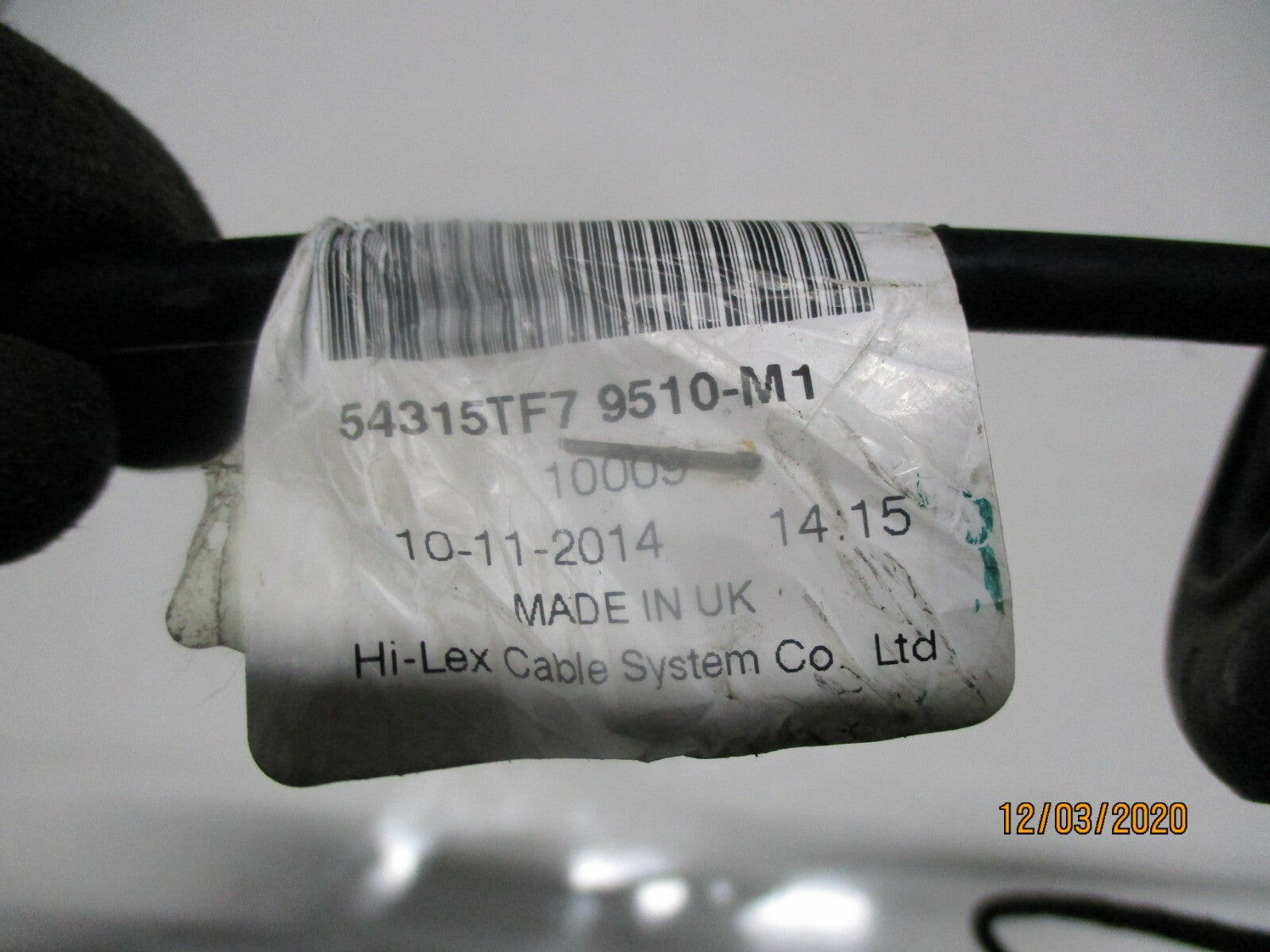 HONDA JAZZ MK3 1.4 AUTO 2015 AUTOMATIC GEAR SELECTOR CABLE LINKAGE