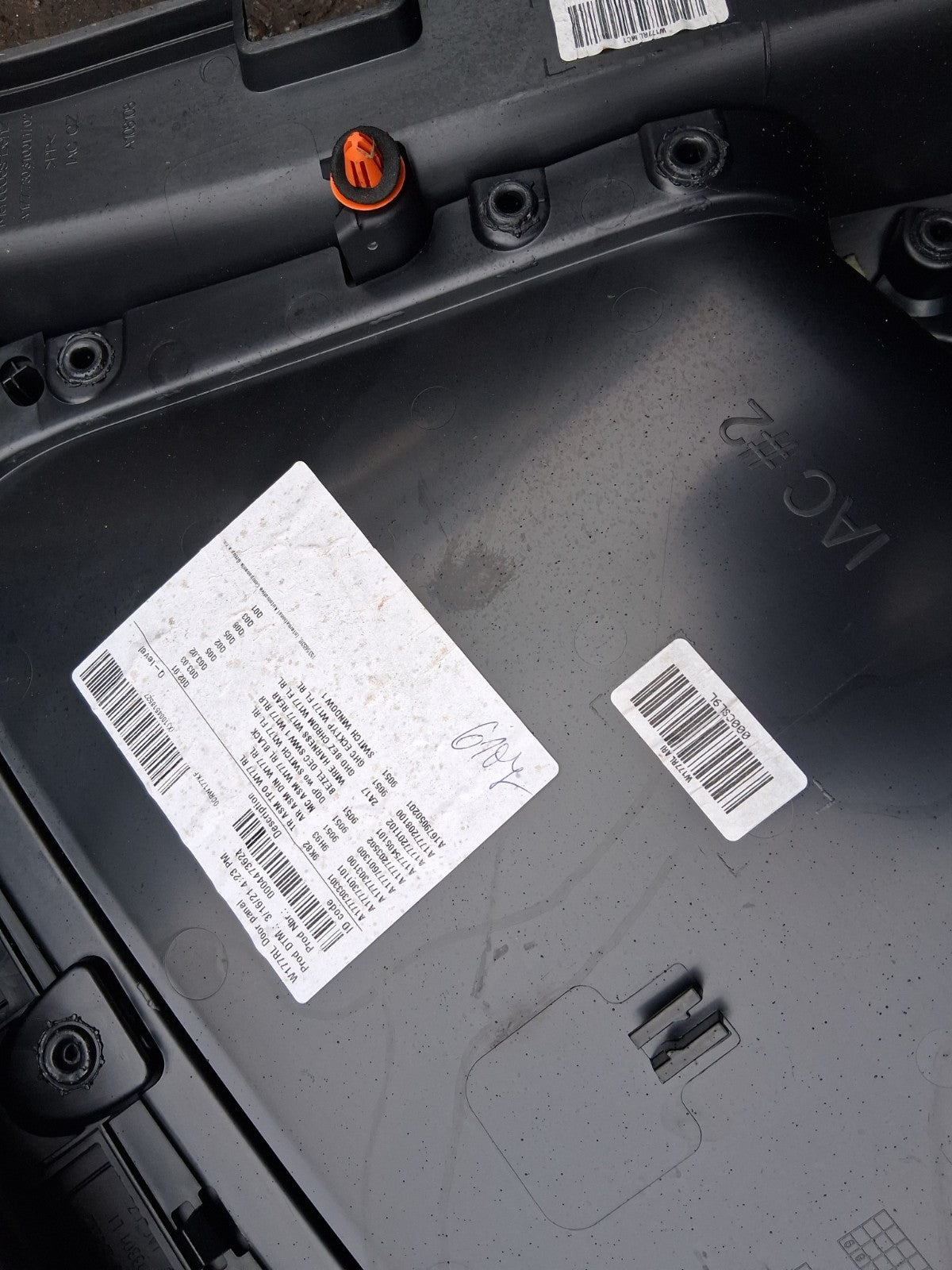 2021 MERCEDES A CLASS SALOON V177 NSR PASSENGER REAR LEFT DOOR CARD A1777301901