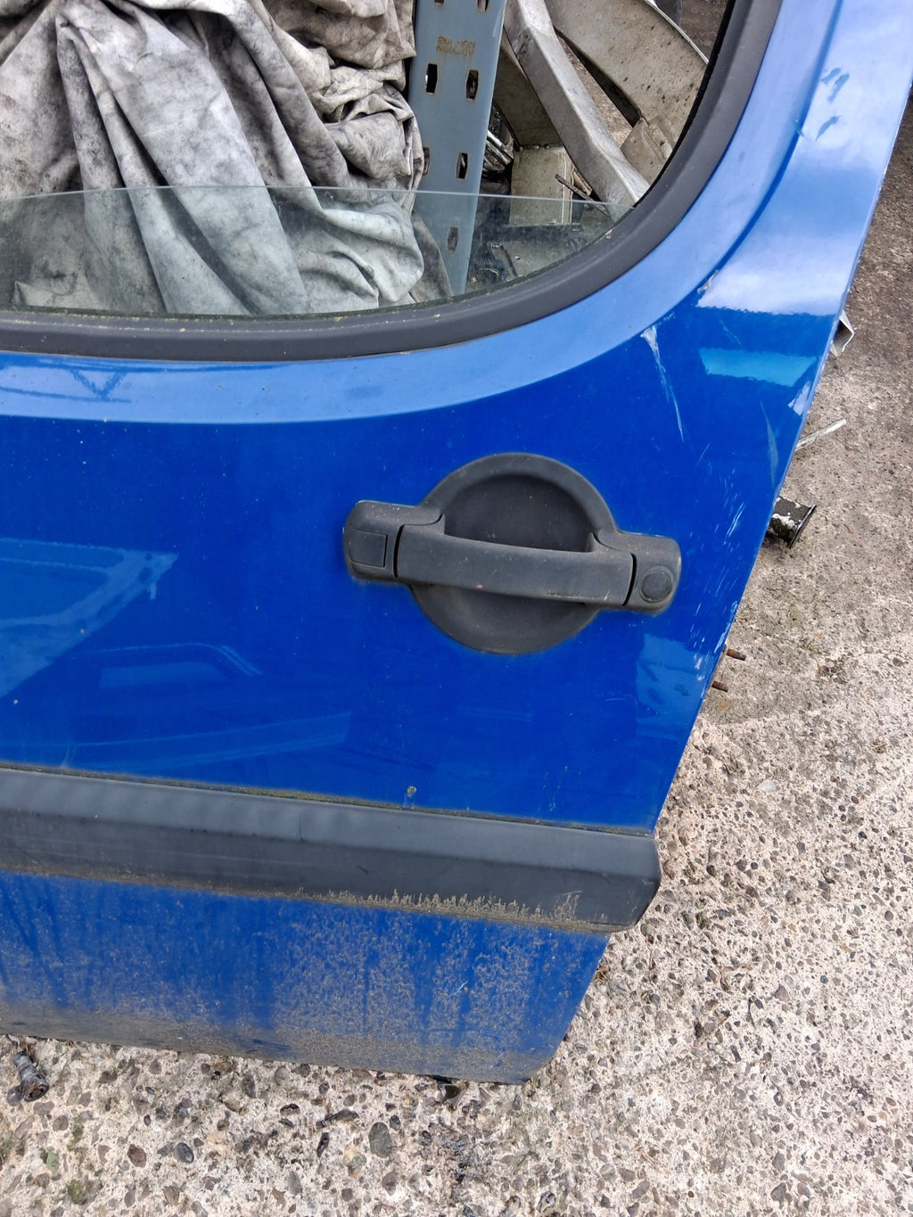 2010 FIAT DOBLO MK1 NSF PASSENGERR SIDE FRONT LEFT COMPLETE DOOR BLUE