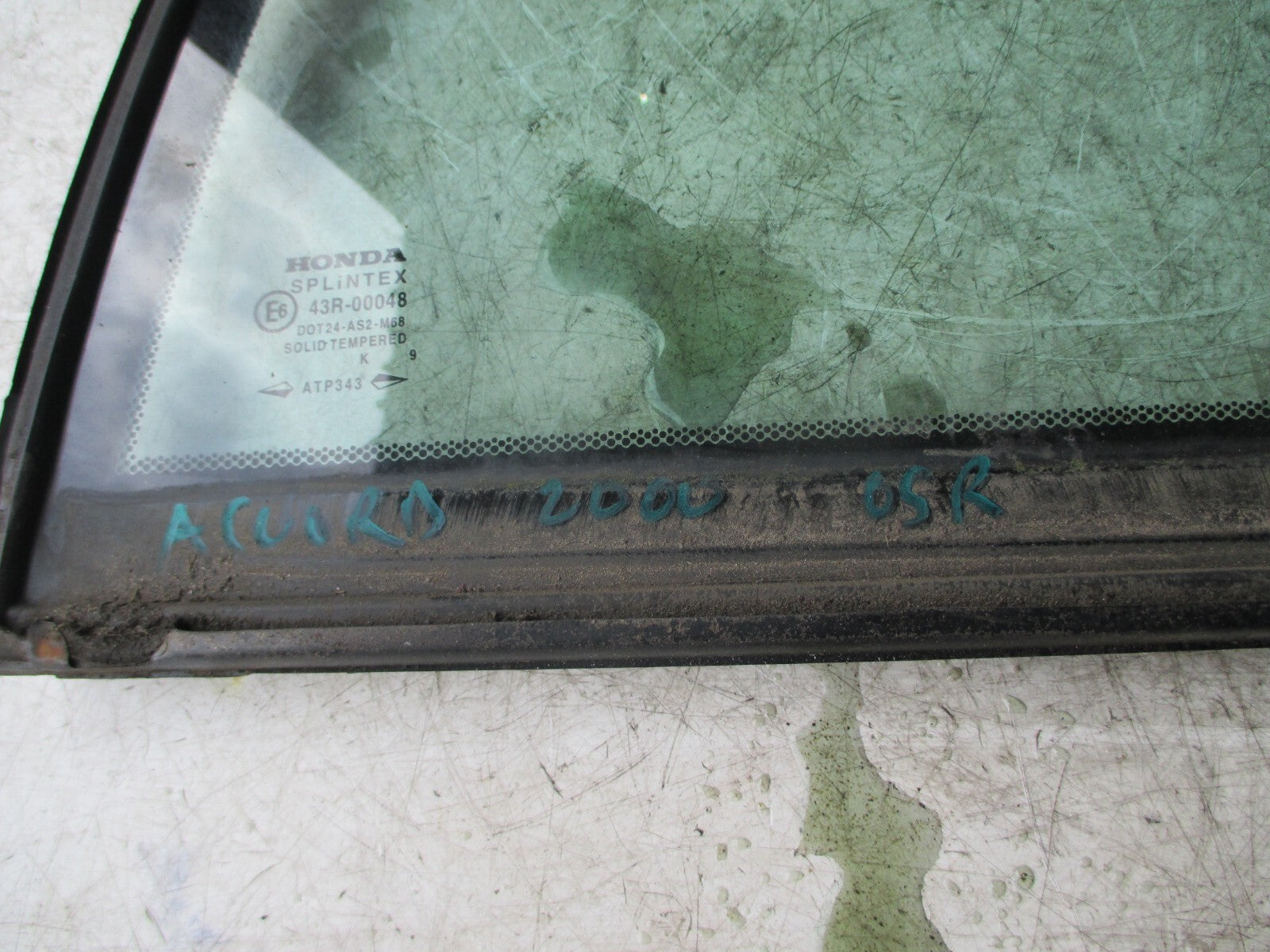 HONDA ACCORD MK6 NSR PASSENGER SIDE REAR QUARTER WINDOW GLASS