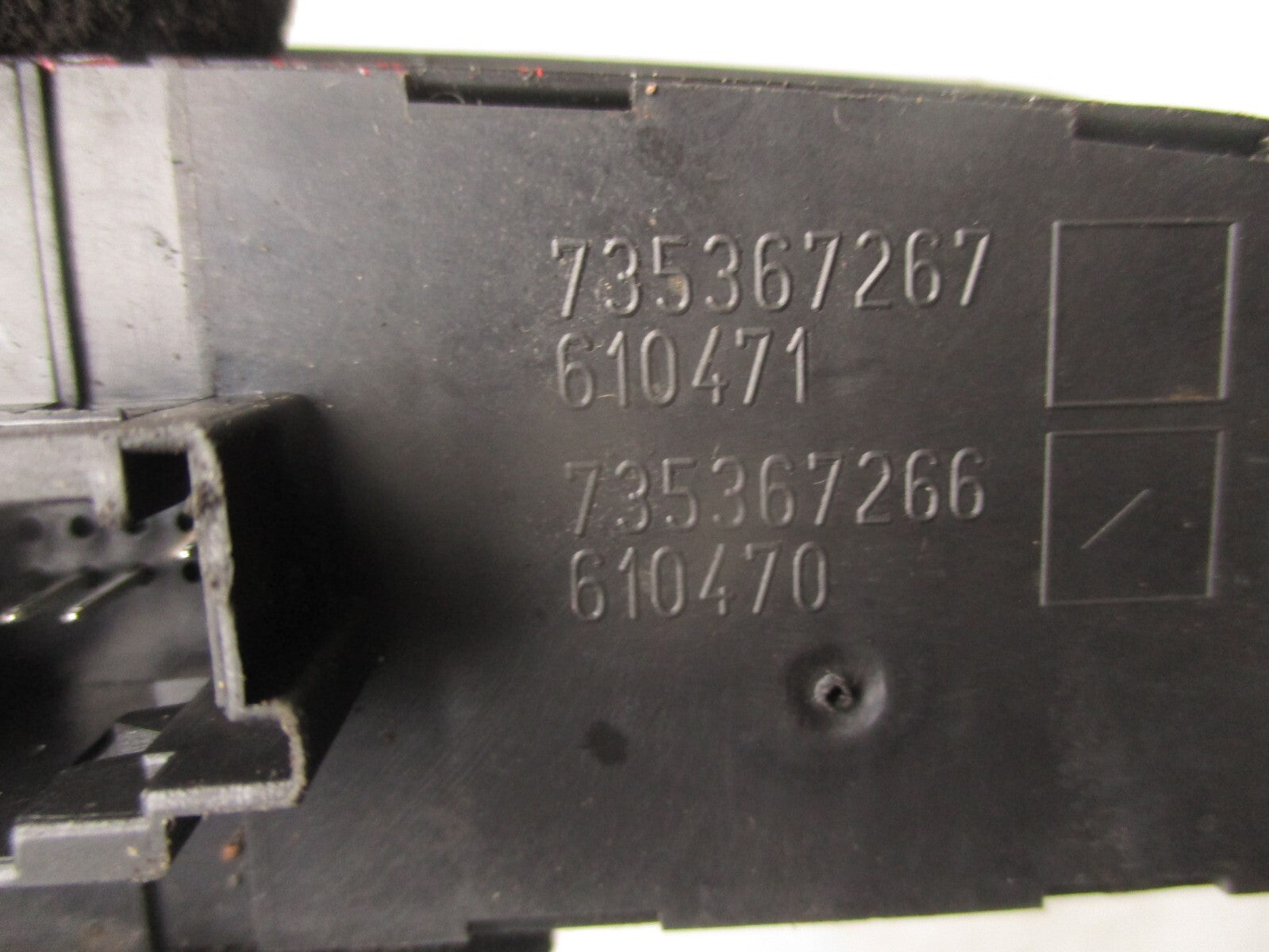 2007 FIAT PUNTO FRONT & REAR FOG LIGHT SWITCH 735367267