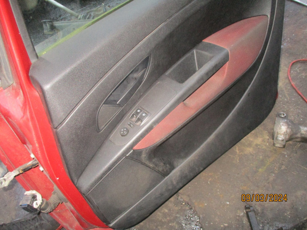 FIAT GRANDE PUNTO 2007 5 DOOR OSF DRIVER SIDE FRONT COMPLETE DOOR RED 163