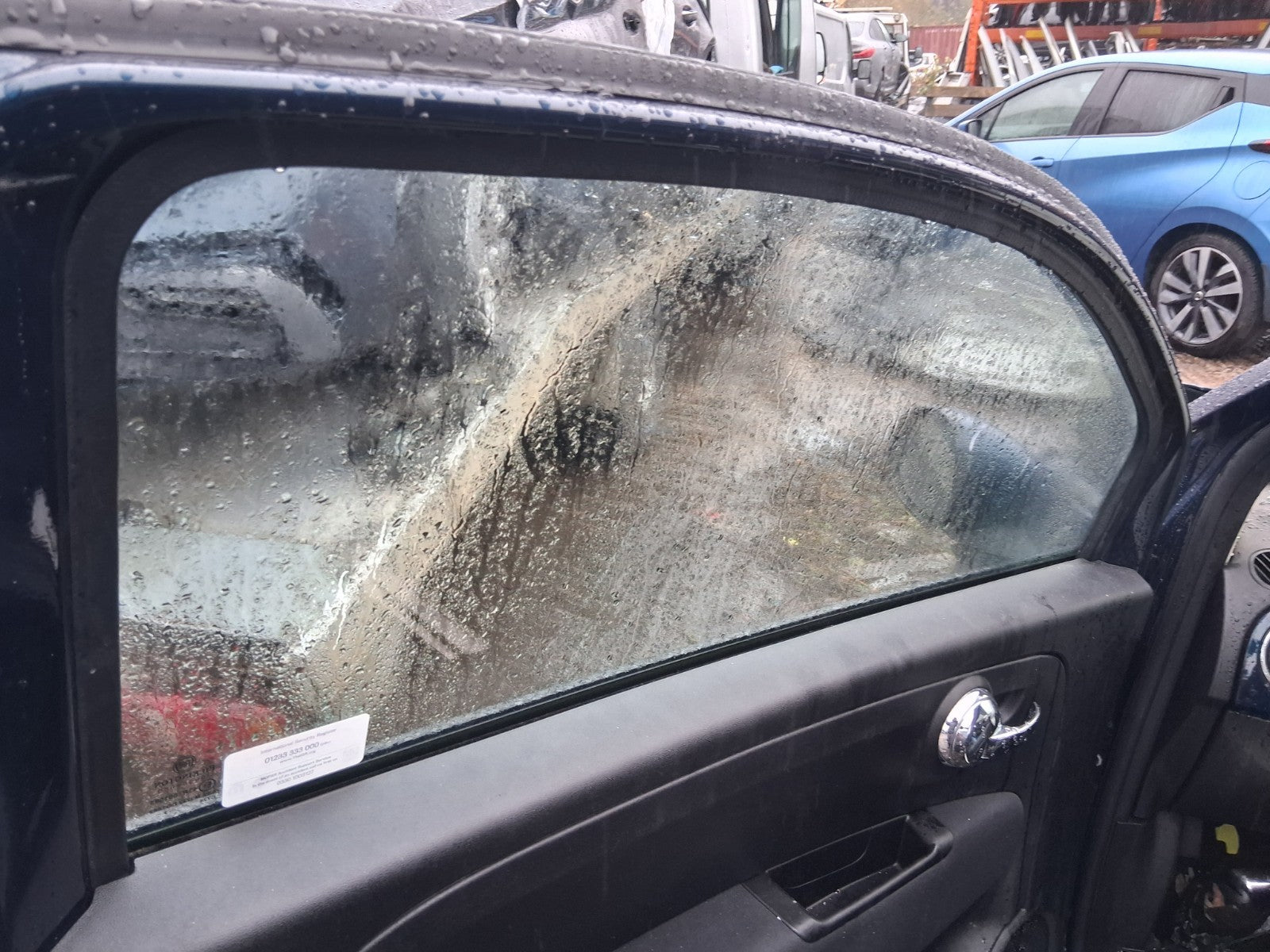 2023 FIAT 500 MHEV NSF PASSENGER SIDE FRONT LEFT WINDOW GLASS