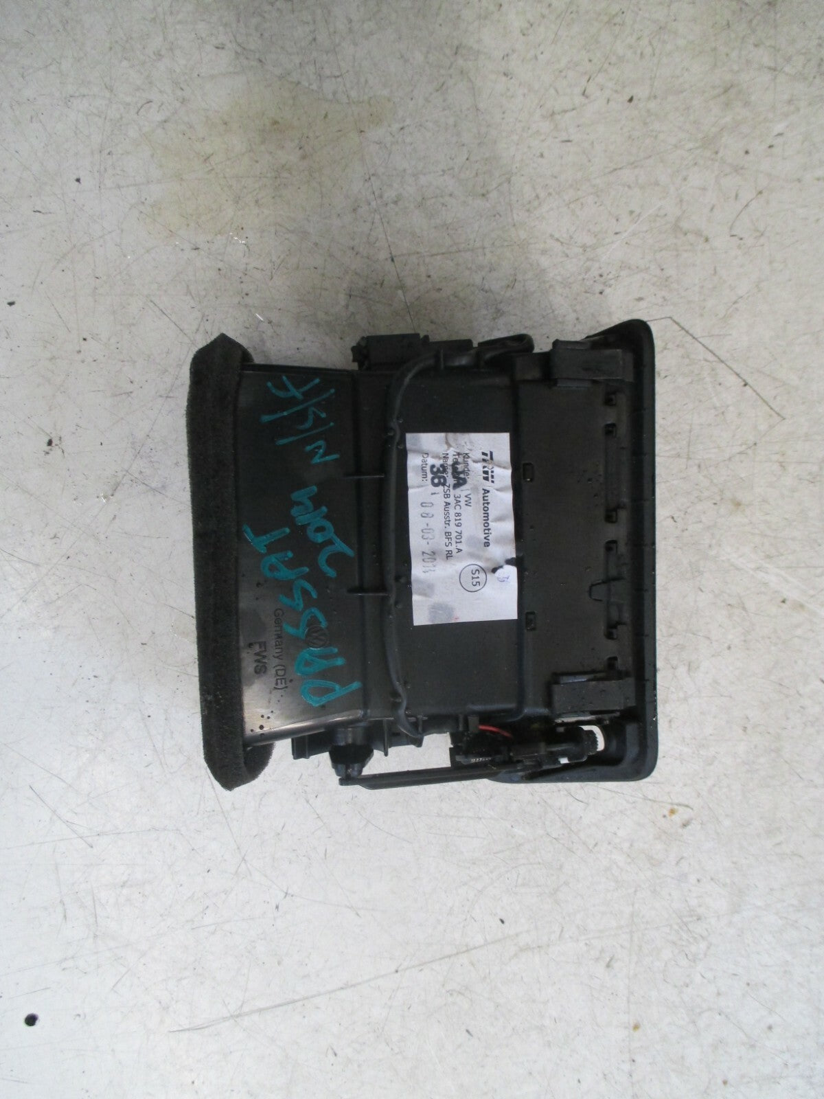 VOLKSWAGEN PASSAT B7 2014 NSF FRONT PASSENGER SIDE AIR VENT 3AC819701A