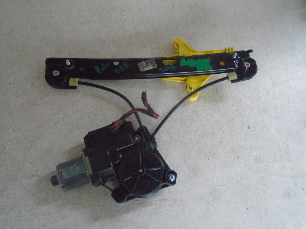 VW VOLKSWAGEN POLO 6R 2016 OSR DRIVER REAR WINDOW MOTOR REGULATOR 6R0959812N