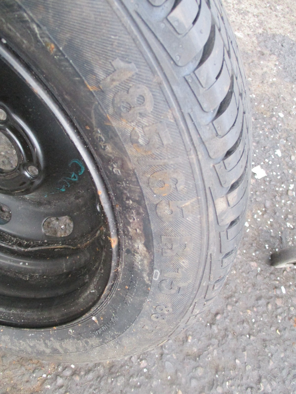 CITROEN C4 CACTUS 2018 15 INCH STEEL SPARE WHEEL WITH TYRE 185/65R15
