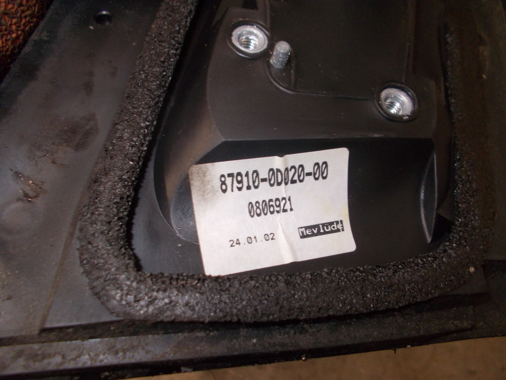 TOYOTA YARIS 2003 OS DRIVER SIDE MANUAL WING MIRROR BLACK 879100D02000