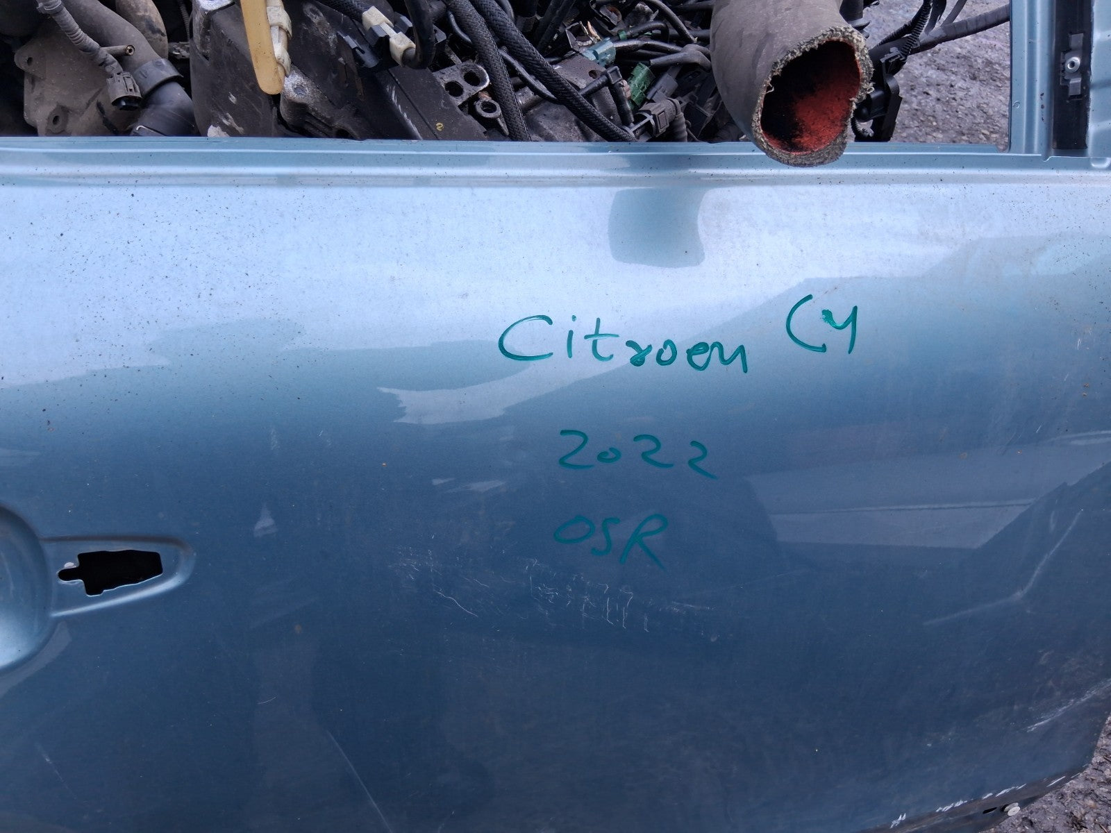 2022 CITROEN C4 MK3 OSR DRIVER SIDE REAR RIGHT DOOR BLUE