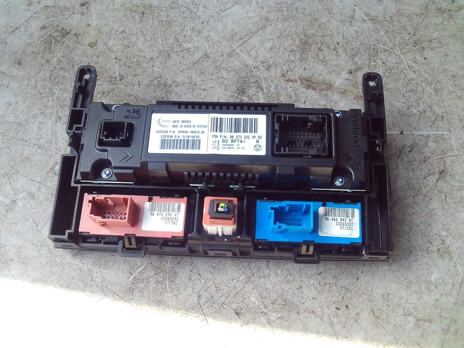 2007 PEUGEOT 407 A/C HEATER CLIMATE CONTROL 96573322YP02