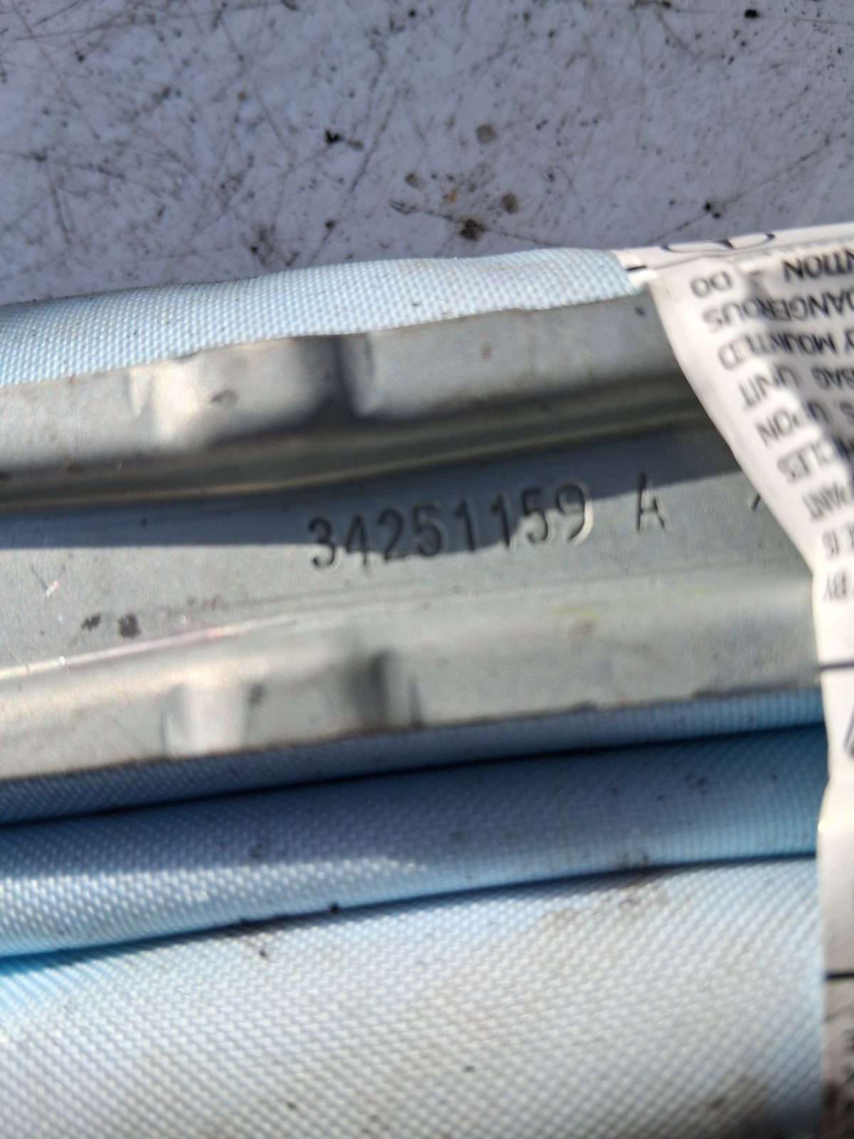 2021 MERCEDES A CLASS RIGHT INTERIOR ROOF CURTAIN SECURITY PART KIT 34261833B