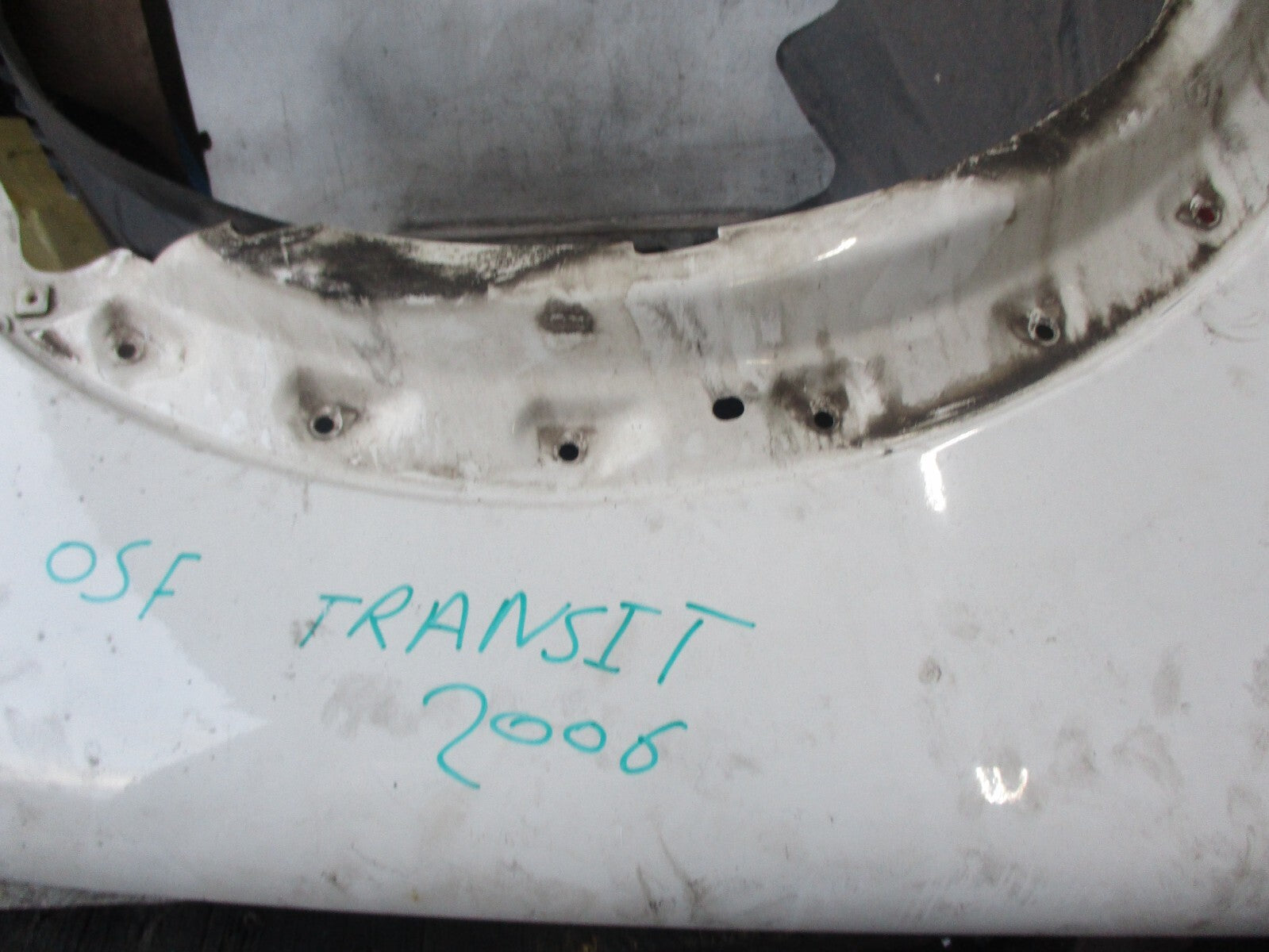 FORD TRANSIT MK1 2006 OSF DRIVER SIDE FRONT WING PANEL FENDED WHITE