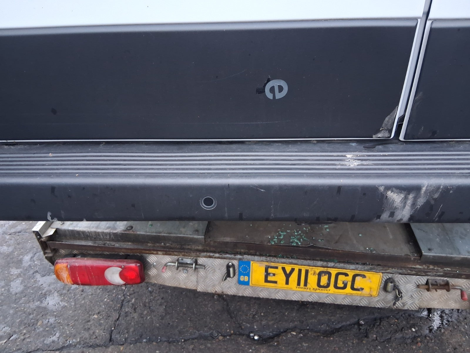 2025 FIAT DUCATO MK3 HIGH ROOF COMPLETE REAR BUMPER WITH PDC SENSORS BLACK