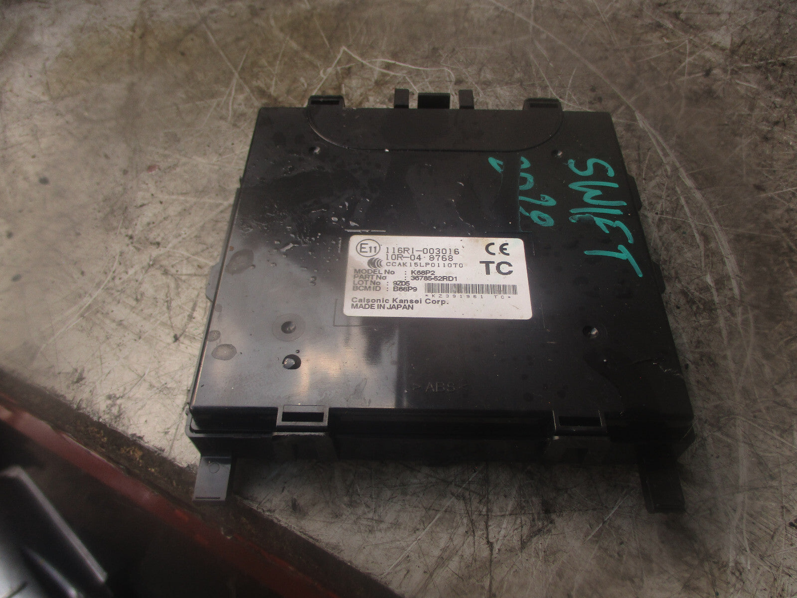 2020 SUZUKI SWIFT MK4 1.2 PETROL BCM BODY CONTROL MODULE UNIT 3678552RD1