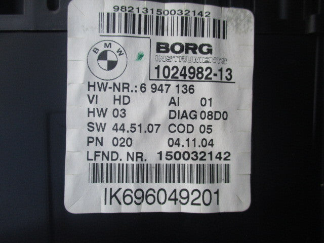 2004 BMW 1 SERIES E87 SPEEDOMETER INSTRUMENT CLUSTER 6947136