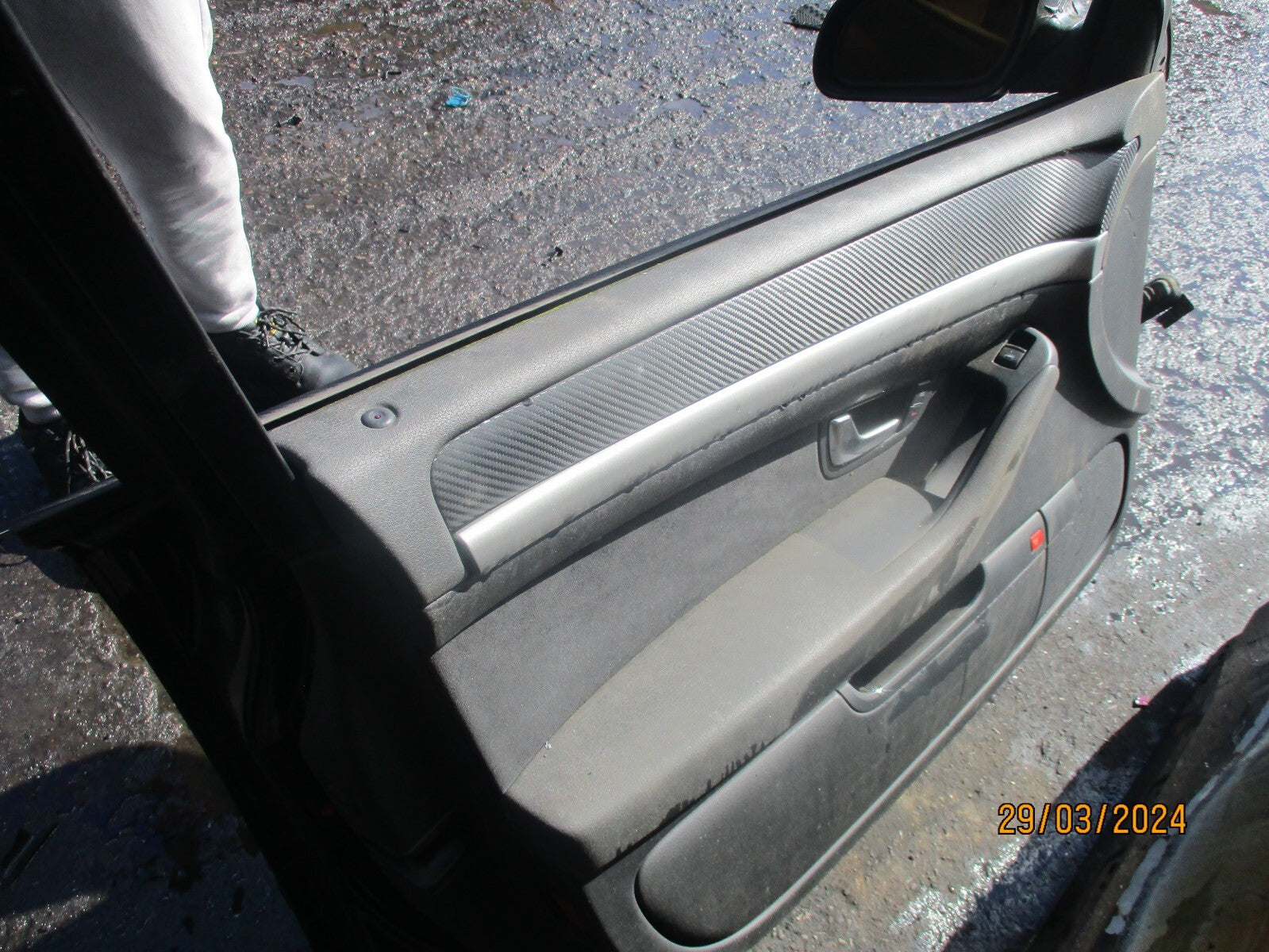 AUDI A8 D3 4E 2008 NSF PASSENGER SIDE FRONT DOOR MATT BLACK