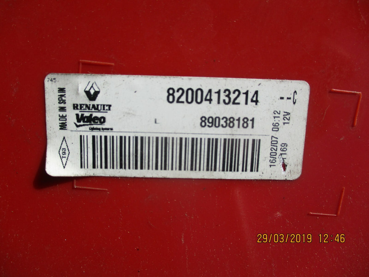 RENAULT MEGANE MK2 2008 NSR PASSENGER SIDE REAR LIGHT TAIL LIGHT 89038181