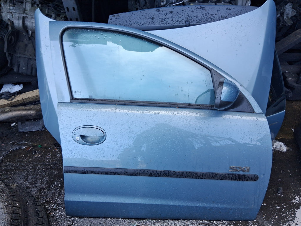2006 VAUXHALL CORSA C OSF DRIVER SIDE FRONT RIGHT COMPLETE DOOR BLUE