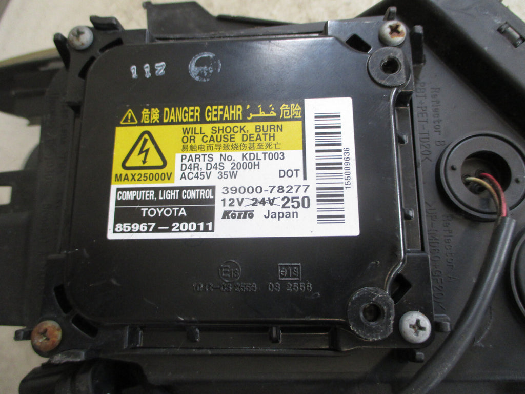 TOYOTA ESTIMA 2011 OSF DRIVER SIDE FRONT HEADLIGHT HEADLAMP BALLAST 8596720011