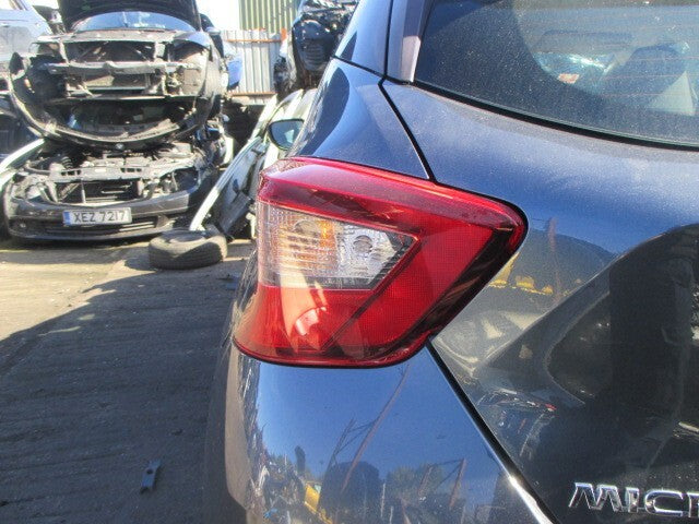 2018 NISSAN MICRA K14 NSR PASSENGER SIDE REAR TAIL LIGHT
