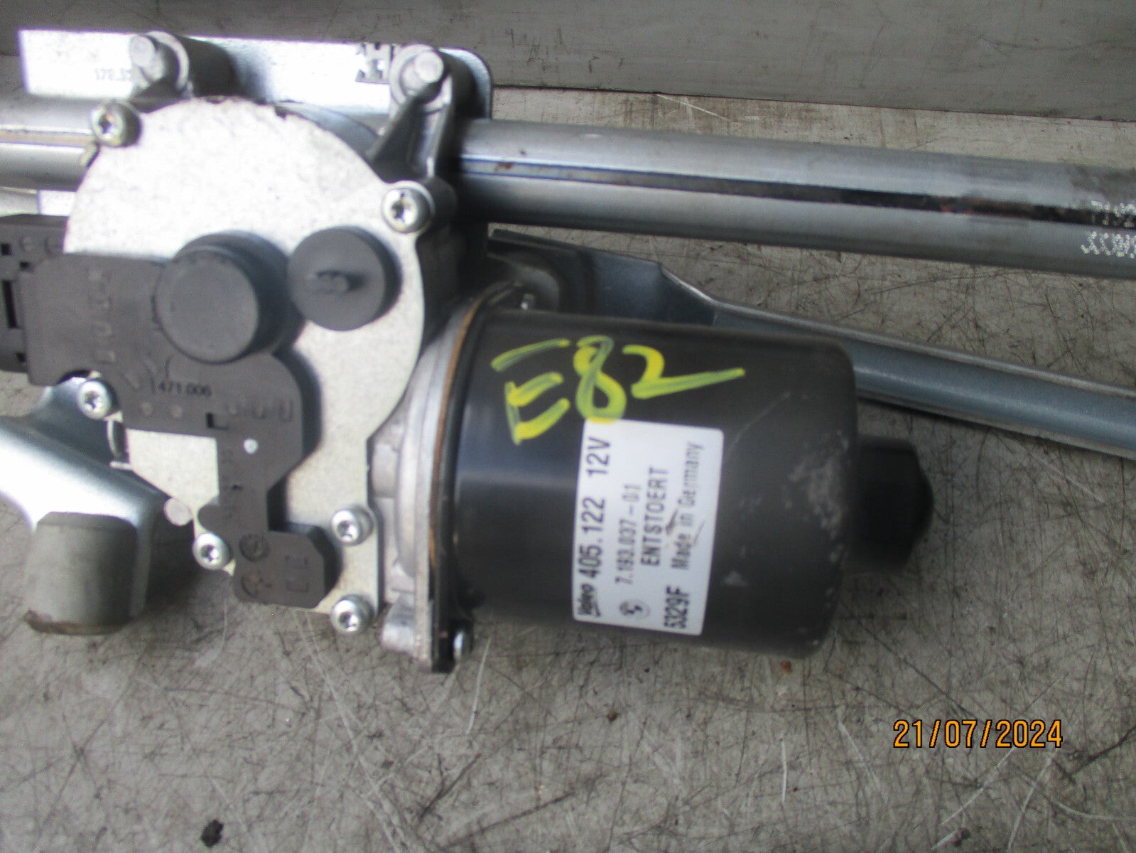 BMW 1 SERIES E82 2009 FROPNT WINDSCREEN WIPER MOTOR LINKAGES
