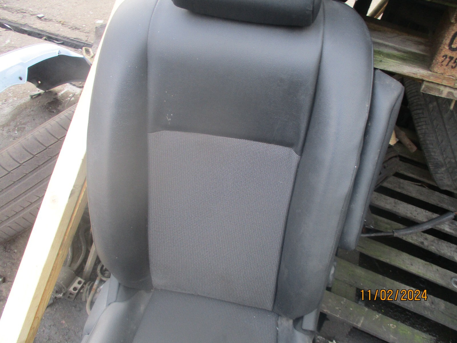 VAUXHALL VIVARO MK3 2021 OSF DRIVER SIDE FRONT COMPLETE SEAT HALF LEATHER