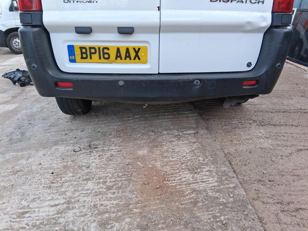 2016 CITROEN DISPATCH MK2 COMPLETE REAR BUMPER WITH PDC SENSORS BLACK